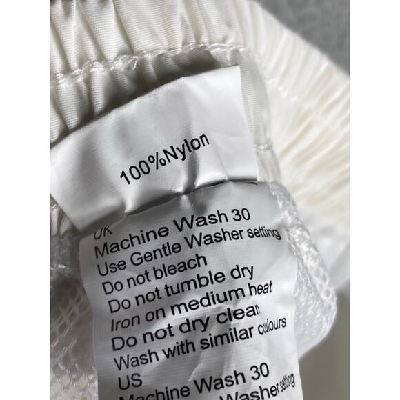 Men's White Swim Board Trunks Shorts Size L Casual Summer NEW - Picture 10 of 10